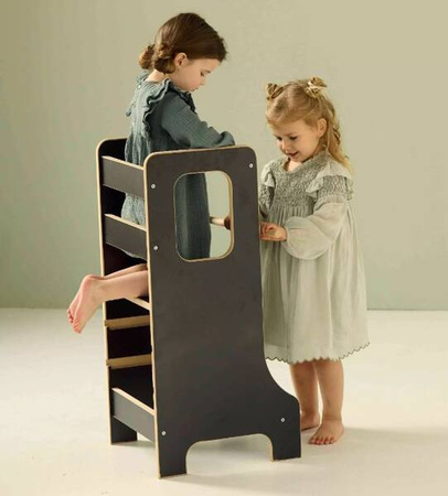 Baby Wood Slim M Kitchen Helper Czarny