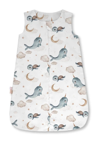 Waldin Śpiworek 0.5 TOG Wieloryb Biały Rozmiar S