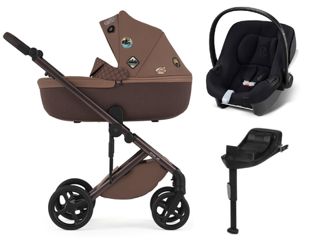 Anex Eli Wózek Głęboko-Spacerowy Wander + Cybex Aton B2 i-Size Fotelik Samochodowy 0-13kg + Baza One Volcano Black