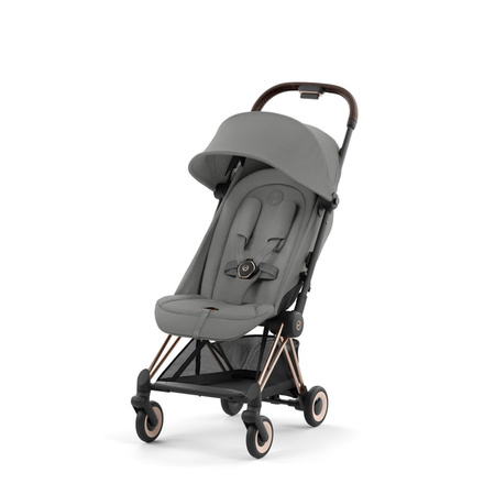 Cybex Coya Wózek Spacerowy Rama Rosegold Mirage Grey + Cybex Coya Moskitiera Black