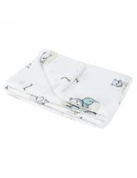 Bambusowa Kołderka Średniaka Misie rozmiar 75x100 cm