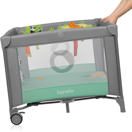 Lionelo Millie Plus - wielofunkcyjny kojec dziecięcy | Grey Green