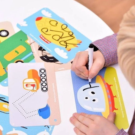 CzuCzu Pojazdy zabawy kreatywne z pisakiem zmazywakiem