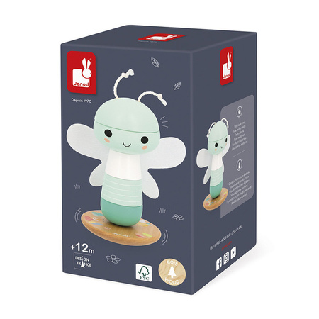 Janod Układanka piramida drewniana Ważka Pure 12 m+