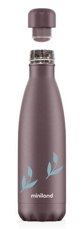 Miniland Terra Termos Butelka 500 ml Śliwkowy / Kwiaty