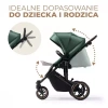 Kinderkraft Prime 2 Wózek Głęboko-Spacerowy + Fotelik Zestaw 3w1 Green 