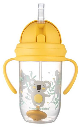 Canpol Babies Exotic Kubek Niekapek z Rurką i Odważnikiem 270ml 56/606 Yellow