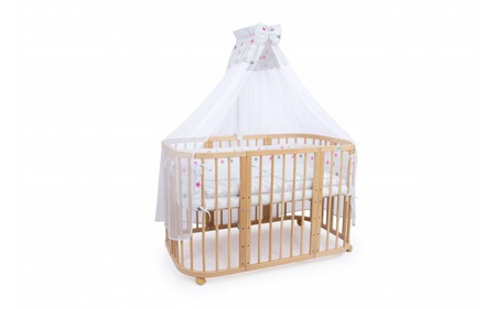 Waldin Wyposażenie do Łóżeczka 7w1 Różowe Gwiazdki