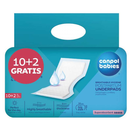 Canpol Babies Podkłady Poporodowe Oddychające 12 sztuk 73/003