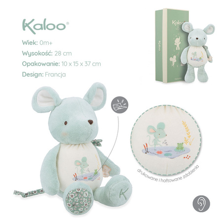 Kaloo Przytulanka z Dzwoneczkiem Myszka 28 cm Petites Chansons