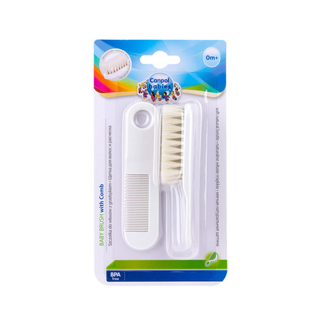 Canpol Babies Szczotka + Grzebień Do Włosów Miękka Mix