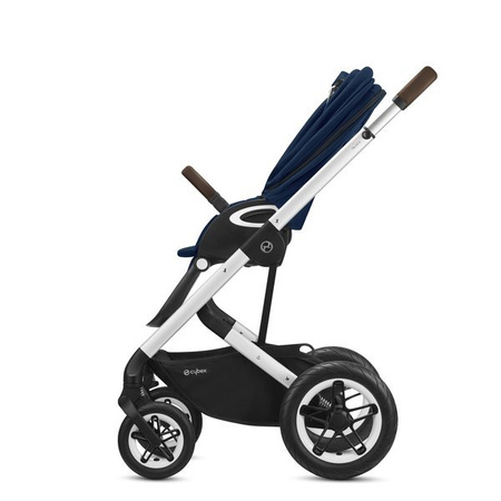 Cybex Talos S Lux Wózek Głęboko-Spacerowy + Cybex Aton 5 Fotelik Samochodowy 0-13kg + Adaptery Srebrna Rama Deep Black
