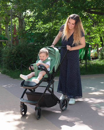 Carrello Alfa Wózek Głęboko-Spacerowy 2w1 Parrot Green