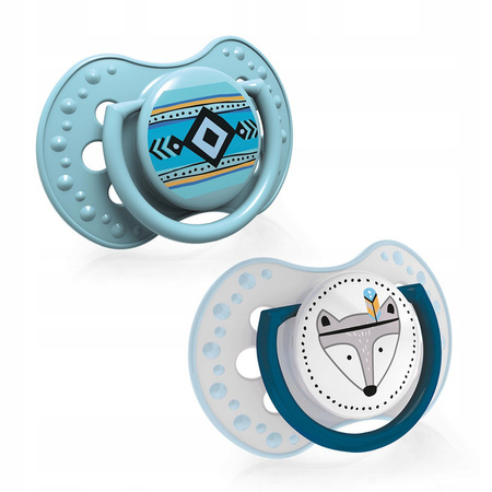 Lovi Dynamiczny Smoczek Uspokajający 6-18m Silikonowy 2szt. 22/857 Indian Summer Boy