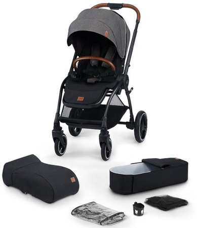 Kinderkraft Evolution Wózek Spacerowy + Cocoon Platinum Grey