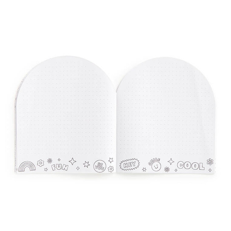 Mudpuppy Zestaw kreatywny z malowanką, wielokolorową kredką i naklejkami Tęczowy świat 6+