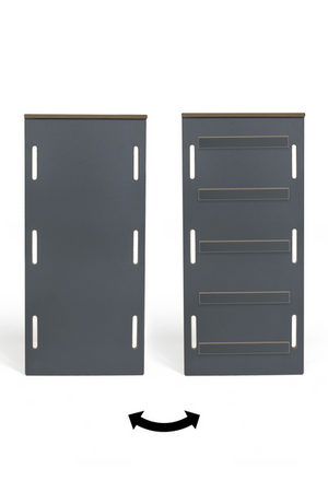 Tupti.wood Drabinka Pikler + Duża Zjeżdżalnia Drabinka Szara