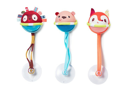 LILLIPUTIENS Zestaw 3 piłeczek do kąpieli z przyssawkami 3 m+