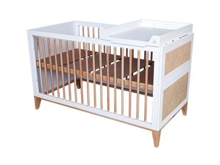 Theo Bebe Nami Wielofunkcyjne Łóżeczko Ratanowe 70x140cm Neige