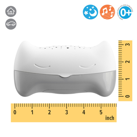 Benbat Projektor i lampka nocna do usypiania 3w1 Hooty - sówka szary