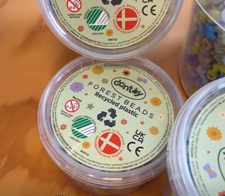 Dantoy EKO Koraliki do nawlekania 280 szt forest