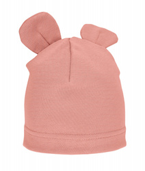 Poofi Czapka z Uszami Rozmiar 62 1-3m Herbaciana Róża