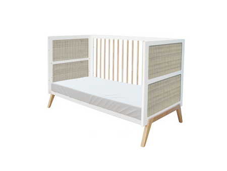Theo Bebe Marelia Wielofunkcyjne Łóżeczko Ratanowe 70x140cm Neige