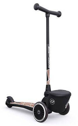 Scootandride Highwaykick 2 Lifestyle Hulajnoga Trójkołowa Balansowa z Zamykanym Schowkiem 2+ Brown Lines