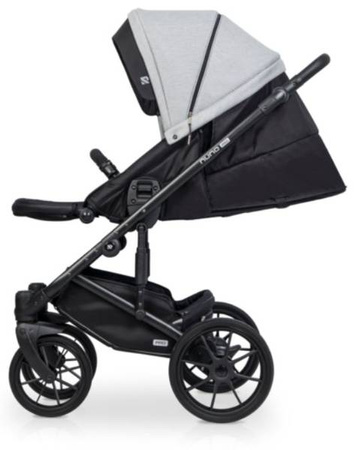 Riko Nuno Pro Wózek Głęboko-Spacerowy 2w1 z Miękką Gondolą Grey Fox