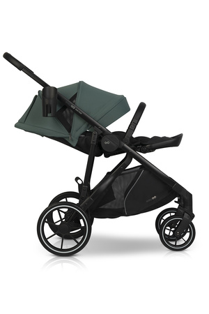 Easy Go Duoflex Wózek Głęboko-Spacerowy Bliźniaczy Rok po Roku Sage Green 1 Siedzisko 1 Gondola