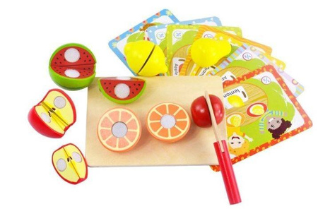 Zestaw Owoców Na Rzep Drewniany AC7631