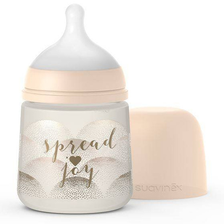 Suavinex Sx Pro Spread Joy Butelka Smoczek Fizjologiczny, Wolny Przepływ 150ml Beżowe Serce