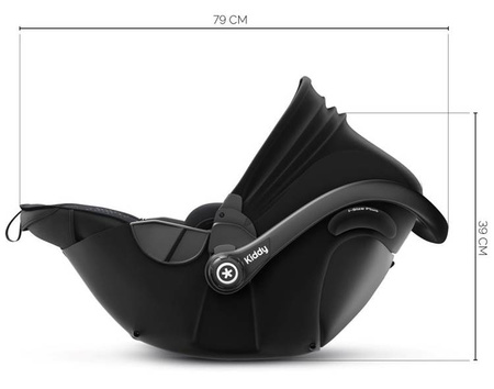 Kiddy Evoluna I-Size 2 Fotelik Samochodowy 0-13kg Midnight Black