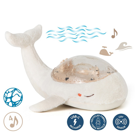 Cloud B Tranquil Whale Lampka z Projekcją Wieloryb Biały