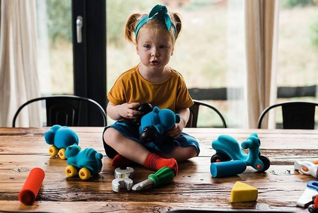 Rubbabu Zestaw 6 sensorycznych Zwierzątek Pojazdów