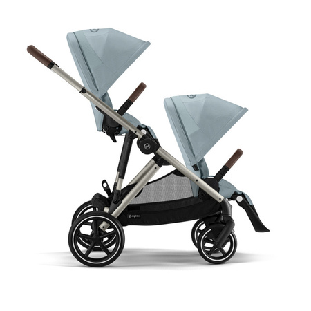 Cybex Gazelle S Wózek Spacerowy Bliźniaczy Rama Taupe Sky Blue