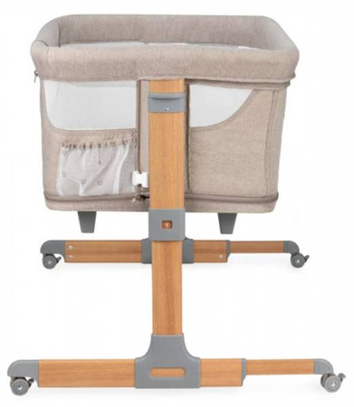 MoMi Smart Bed Łóżeczko Dostawne Kojec 4w1 Beige + Torba Transportowa