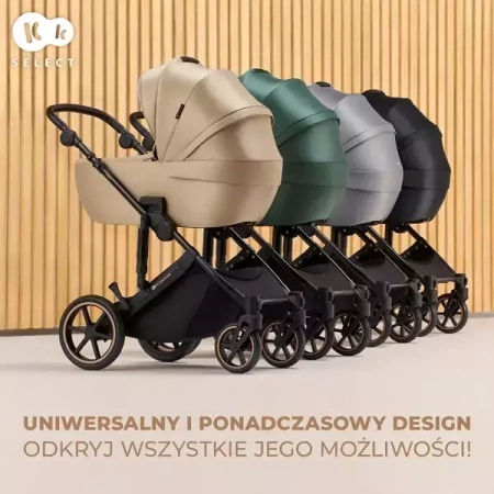 Kinderkraft Prime 2 Wózek Głęboko-Spacerowy Zestaw 2w1 Shadow Grey