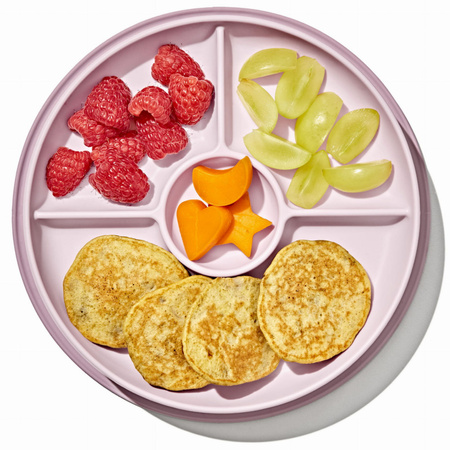 Oxo Talerzyk Trójdzielny Z Silikonową Przyssawką Dla Dzieci Antypoślizgowy Blossom