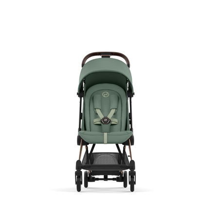 Cybex Coya Wózek Spacerowy Rama Rosegold Leaf Green + Cybex Coya Moskitiera Black