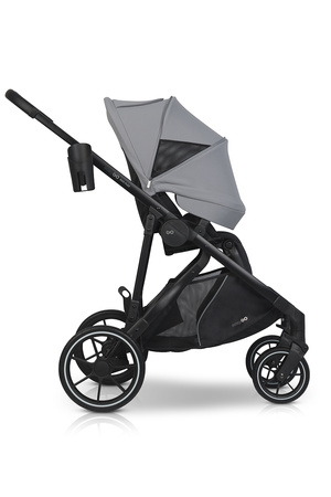 Easy Go Duoflex Wózek Głęboko-Spacerowy Bliźniaczy Rok po Roku Cloudy Gray 2 Siedziska 2 Gondole