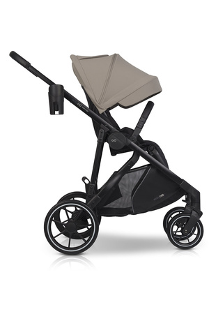 Easy Go Duoflex Wózek Głęboko-Spacerowy Bliźniaczy Rok po Roku Savana Beige 2 Siedziska 1 Gondola