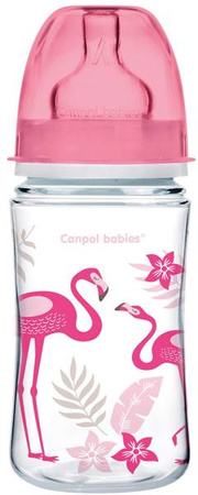 Canpol Babies Zestaw Butelka 35/227 + Smoczek Uspokajający 22/508 GRATIS Różowy