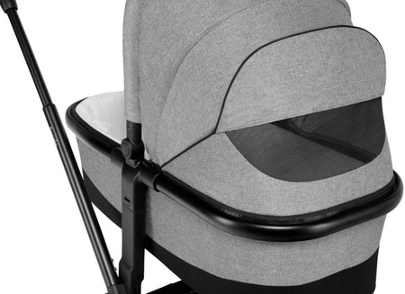 Lionelo Mika Wózek Głęboko-Spacerowy + Fotelik Samochodowy 0-13 kg 3w1 Grey Stone