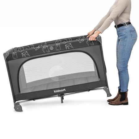 Kidnort Grotta Łóżeczko Turystyczne Ciemny Szary