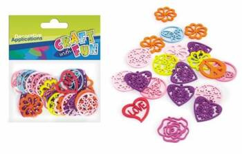 Craft With Fun Ozdoba Dekoracyjna Ażur Drewniana Mix