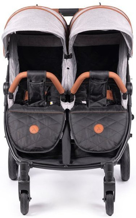 Coletto Enzo Twin Wózek Spacerowy Bliźniaczy Dark Grey