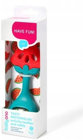 Baby Ono Edukacyjny Gryzak Z Grzechotką Tasty Watermelon 499/02