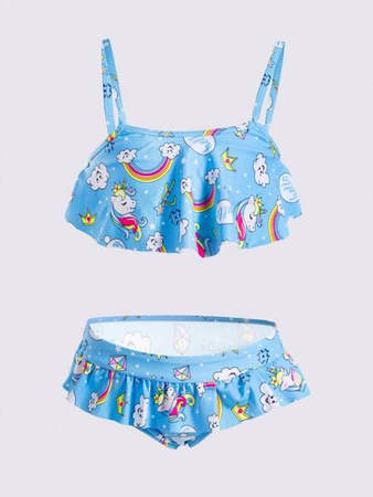 Yoclub! Kostium Plażowy Dziewczęcy 2-częściowy 92-98