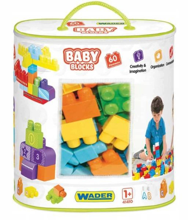 Wader Baby Blocks Klocki Torba 60 Szt.